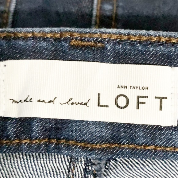 Ann Taylor LOFT Modern Straight Dark Wash Denim Jeans Five Pocket Styling 28/6 - Picture 7 of 11